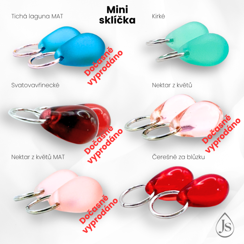 Set náušnic 4v1 podle Tebe se sklíčky ZDARMA! - DESIGN KROUŽKU: 10mm kroužky opálové (rhodiované stříbro)