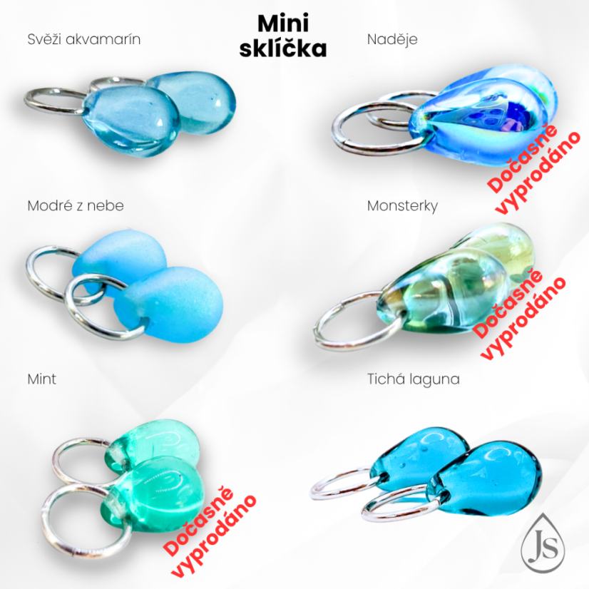 Set náušnic 4v1 podle Tebe se sklíčky ZDARMA! - DESIGN KROUŽKU: 10mm kroužky opálové (rhodiované stříbro)