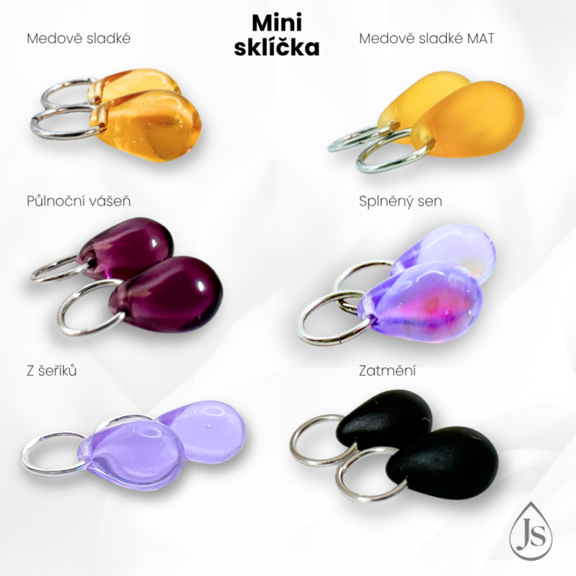 Set náušnic 4v1 podle Tebe se sklíčky ZDARMA! - DESIGN KROUŽKU: 10mm kroužky opálové (rhodiované stříbro)