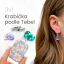 KPN - Krabička  náušnic na přání! - KPN Kroužek: 10 mm jemné zirkony