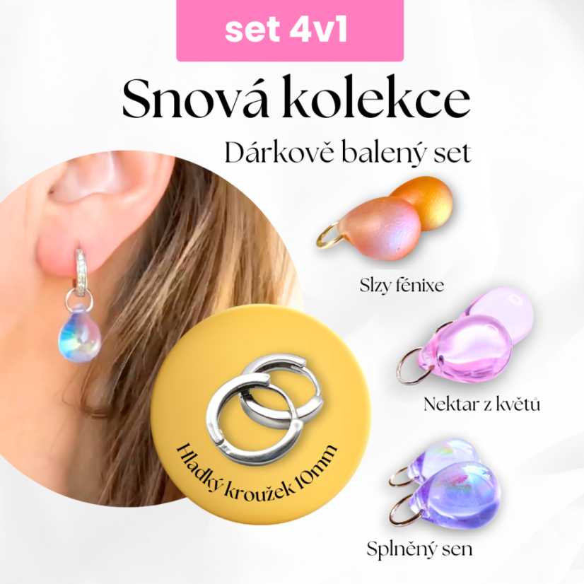 Set náušnic 4v1- Snová kolekce