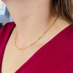 Královský řetízek 40 cm zlacený (Proměnkový)