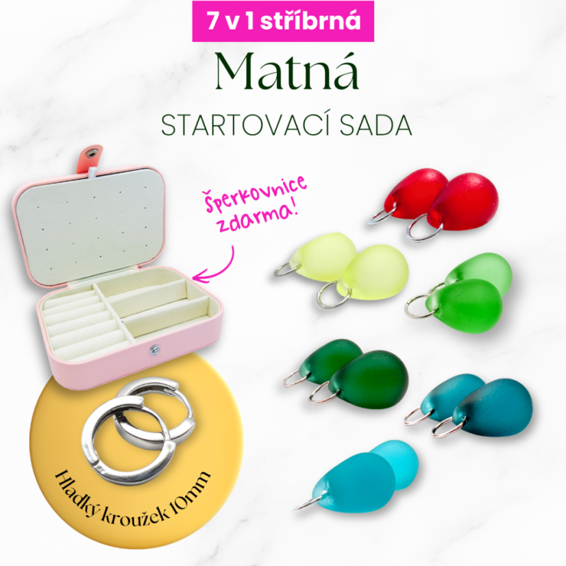 Matná startovací sada se šperkovnicí zdarma
