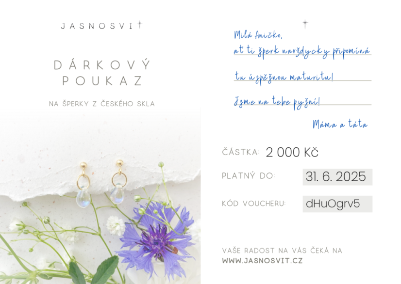 Dárkový poukaz - "papírový" :)