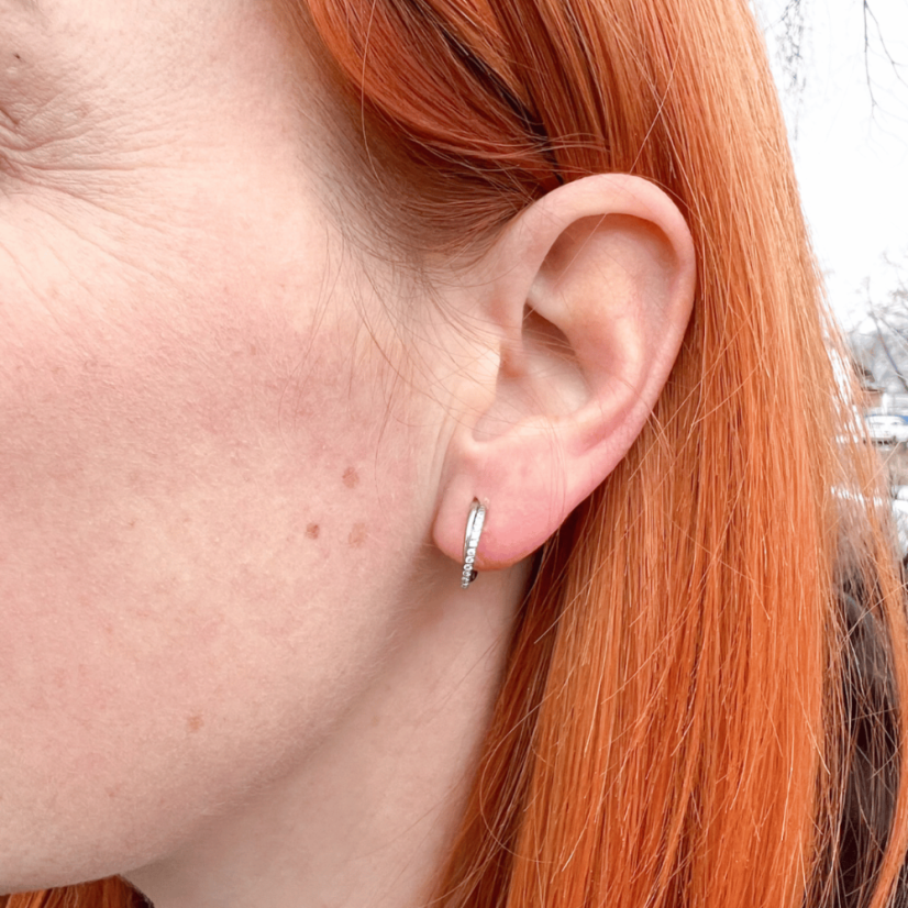 Ocelový kroužek Spojení 10mm se zirkony