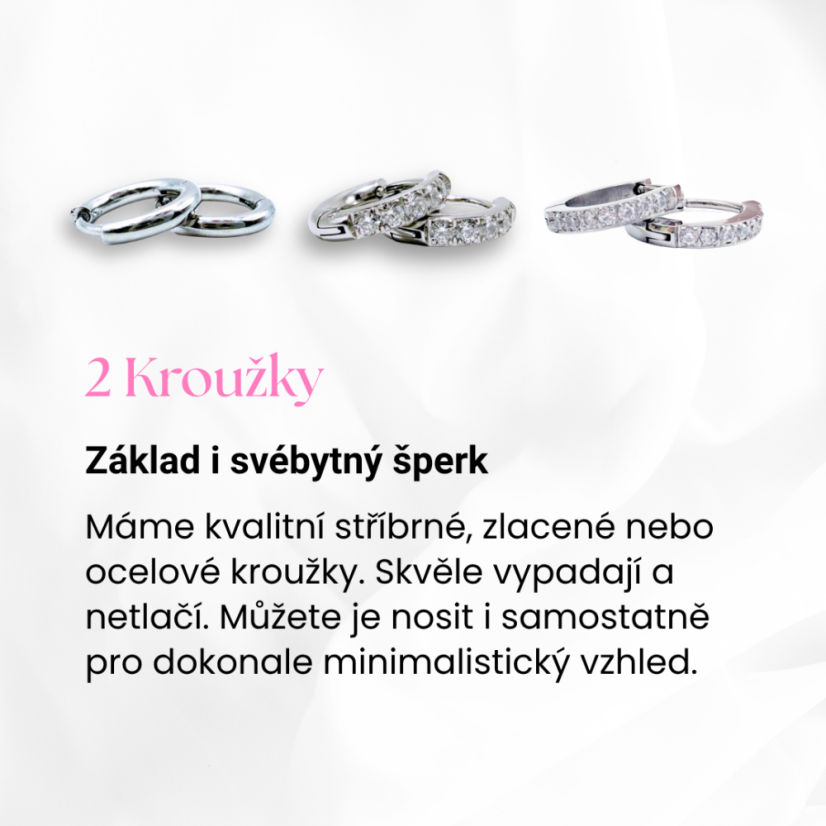 Startovací set 4v1 se šperkovnicí  zdarma - KROUŽEK: 8mm hladké