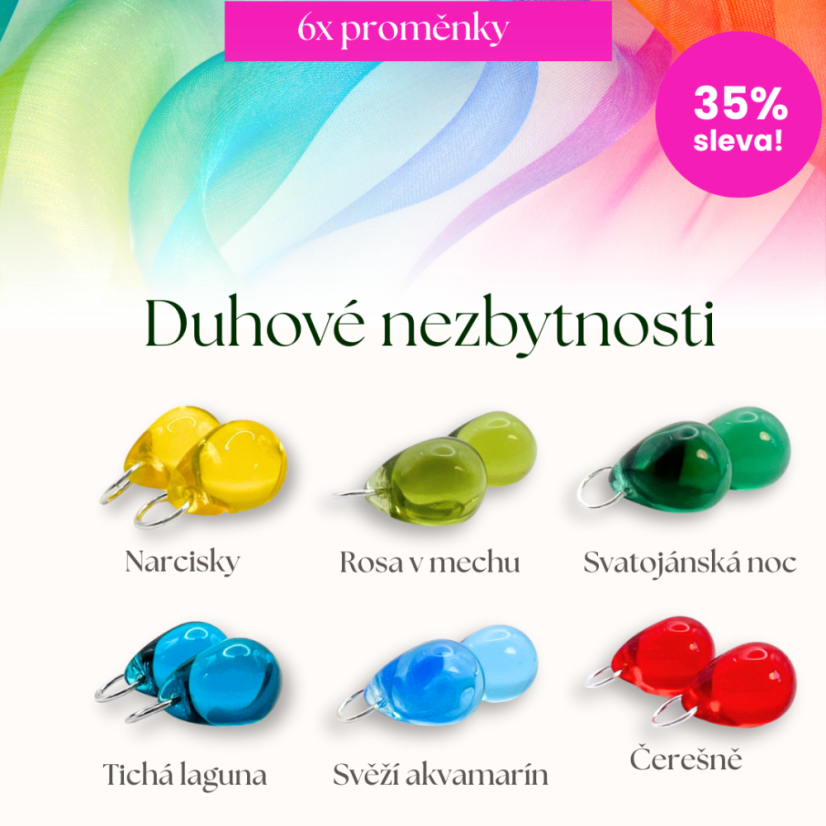 Duhová paleta sklíček