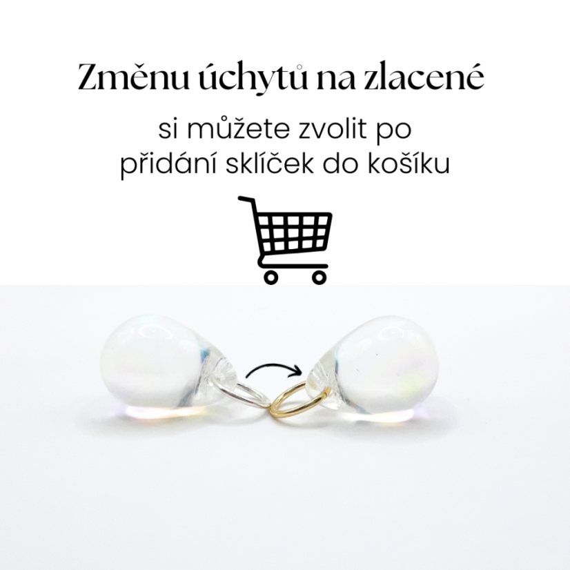 Změna úchytů sklíček za zlacenou ocel