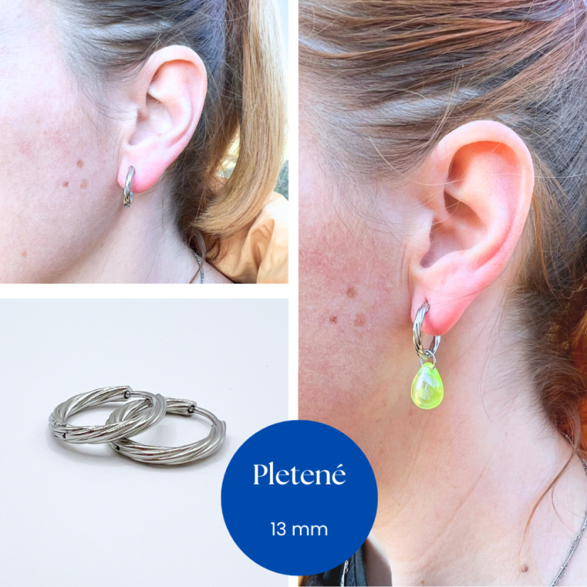 Pletené kroužky chirurgická ocel 13mm Pletené kroužky chirurgická ocel 13mm