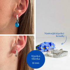 Kroužek "Třpytivá vlnovka" 10 mm