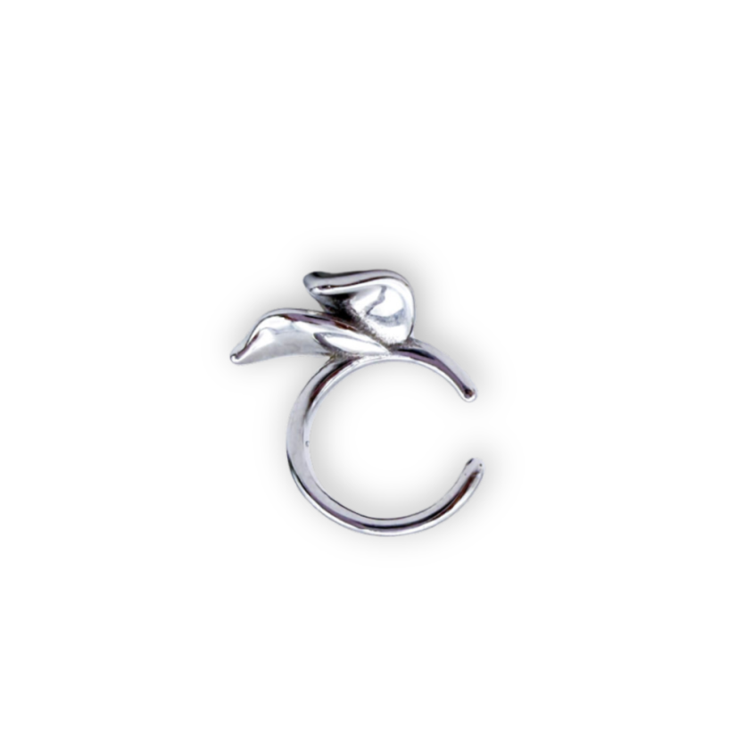 Earcuff Elfka rhodiované stříbro (předprodej)