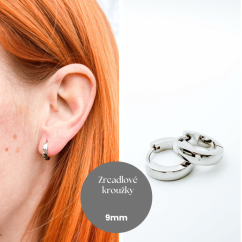 Ocelový kroužek Zrcadlový 9mm