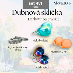 Dubnová sklíčka - Kolekce 4v1 se slevou 20% chirurgická ocel