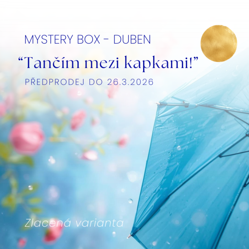 Mystery box duben - "Tančím mezi kapkami!" (zlacená verze)