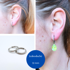 Jednoduché kroužky chirurgická ocel 12mm