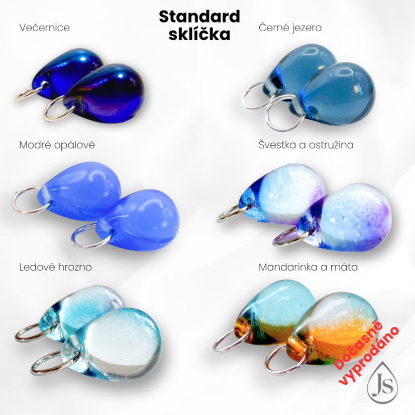Set náušnic 4v1 podle Tebe se sklíčky ZDARMA! - DESIGN KROUŽKU: 10mm kroužky opálové (rhodiované stříbro)