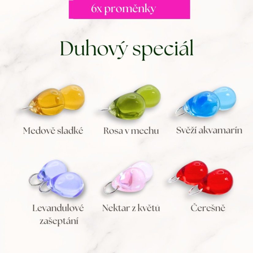 Duhový speciál - paleta sklíček