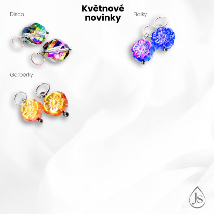 Set náušnic 4v1 podle Tebe se sklíčky ZDARMA! - DESIGN KROUŽKU: Broušené klasy 12mm stříbro