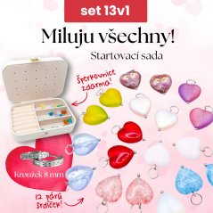 Miluju všechny - Startovací sada 13v1 (kroužky 8mm) se šperkovnicí zdarma