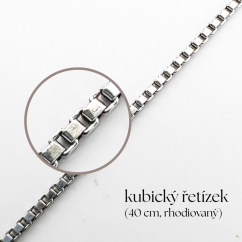 Kubický řetízek 40 cm (Proměnkový)