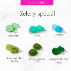 Zelený speciál - paleta sklíček