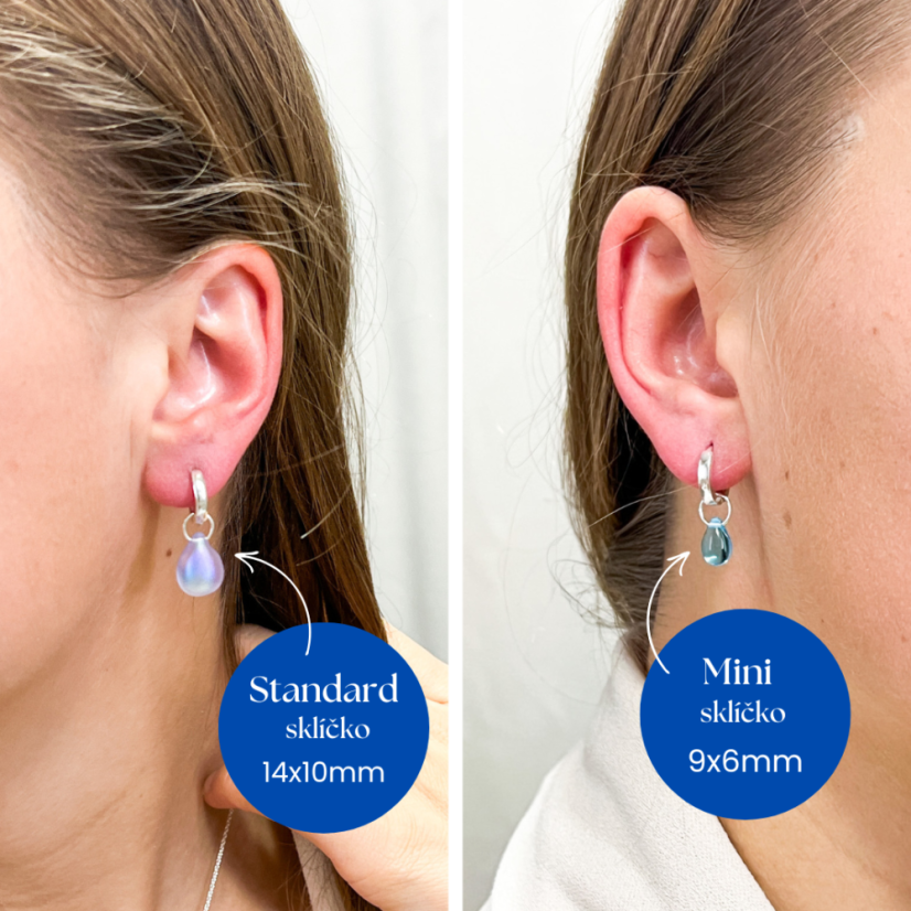 Set náušnic 4v1podle Tebe! - DESIGN KROUŽKU: 8mm se zirkony (zlacené stříbro)