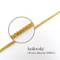 Královský řetízek 45 cm zlacený (Proměnkový)