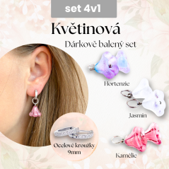 Květinová kolekce sklíček 4v1 s 20% slevou! Chirurgická ocel