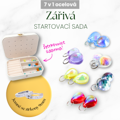 Zářivá - startovací sada se šperkovnicí zdarma - chirurgická ocel