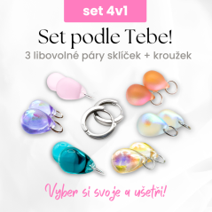 Set náušnic 4v1 se sklíčky ZDARMA!