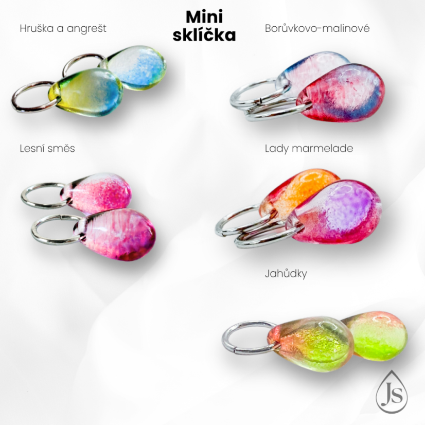 Set náušnic 4v1 podle Tebe se sklíčky ZDARMA! - DESIGN KROUŽKU: 10mm kroužky opálové (rhodiované stříbro)