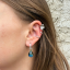 Earcuff Céčko rhodiované stříbro