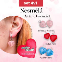 Nesmělá - Set náušnic 4v1 (8mm se zirkony)