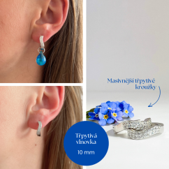 Kroužek "Třpytivá vlnovka" 10 mm