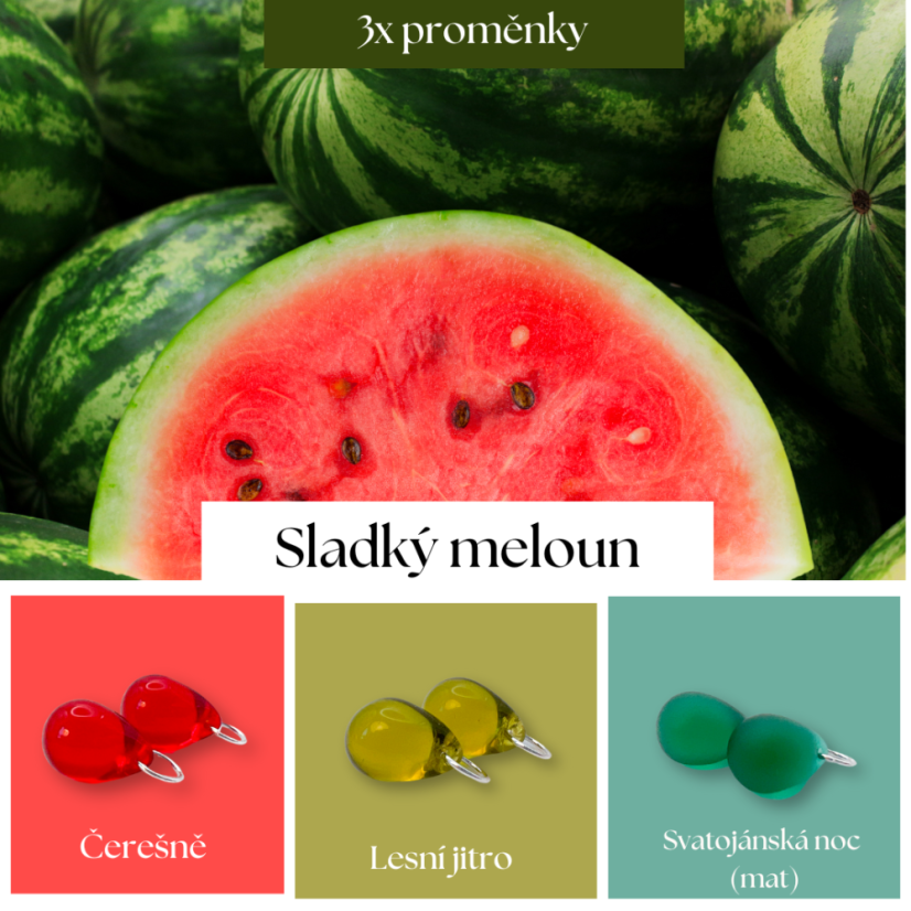Sladký meloun - kolekce sklíček (Proměnky)