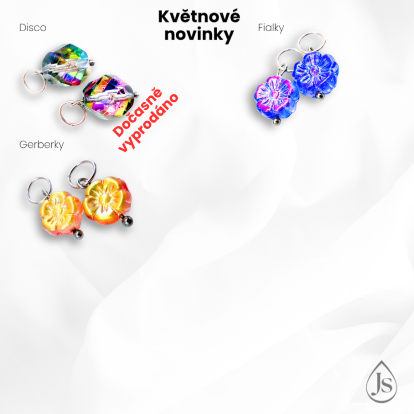 Set náušnic 4v1 podle Tebe se sklíčky ZDARMA! - DESIGN KROUŽKU: 10mm kroužky opálové (rhodiované stříbro)