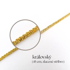Královský řetízek 45 cm zlacený (Proměnkový)