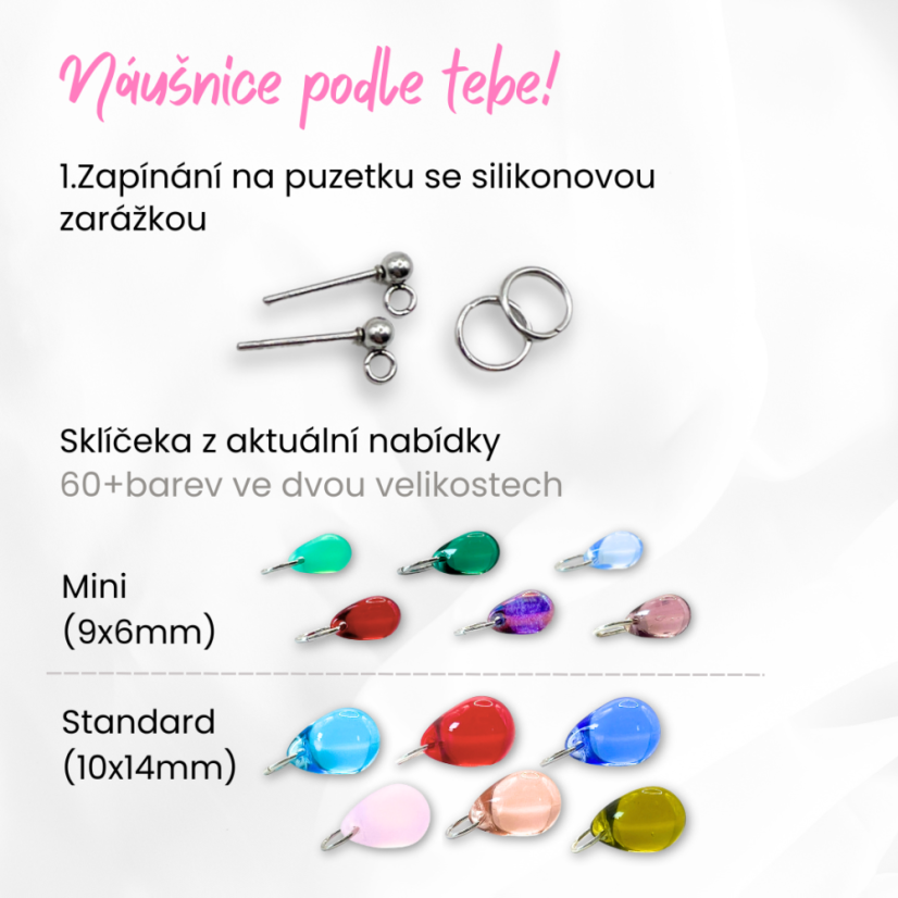 Navrhni si svoje puzetky! - Způsob zabalení: Dárkové balení - ve šperkové krabičce