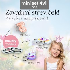 Mini set 4v1 Zavaž mi střevíček - chirurgická ocel s kroužky zdarma!